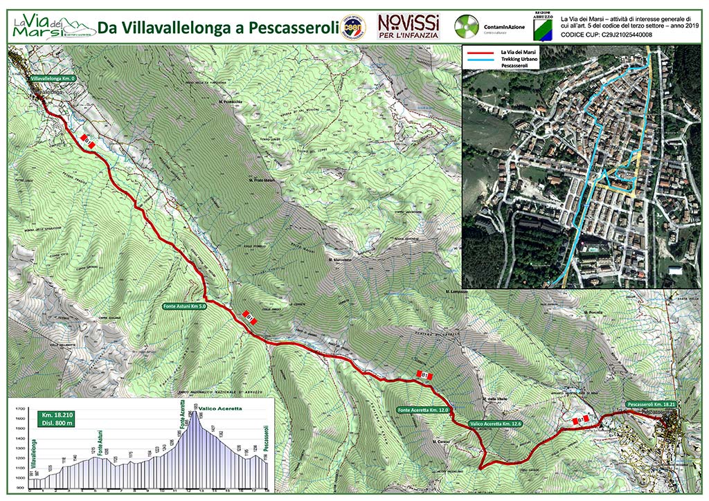 Mappa Villavallelonga-Pescasseroli