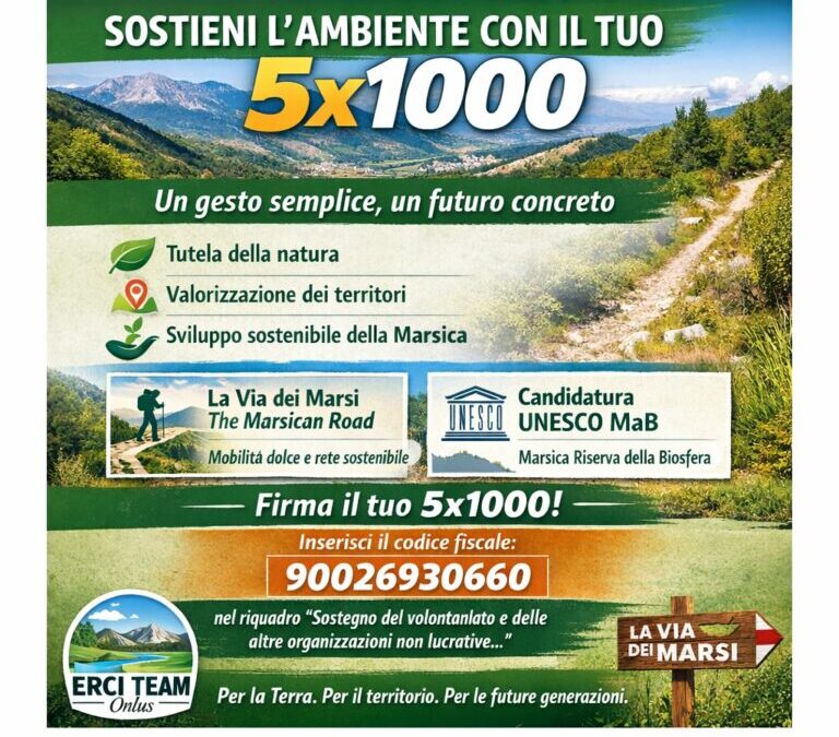Sostieni con il tuo 5×1000 la tutela dell’ambiente e il futuro del territorio