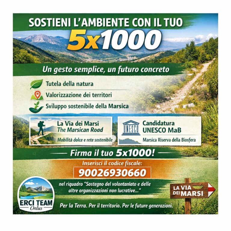 Sostieni con il tuo 5×1000 la tutela dell’ambiente e il futuro del territorio